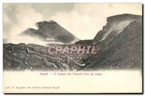 Ansichtskarte AK Volcan Napoli Il Cratere del Vesuvio visto da vicino