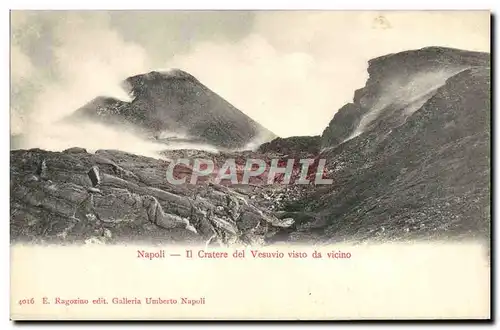Cartes postales Volcan Napoli Il Cratere del Vesuvio visto da vicino
