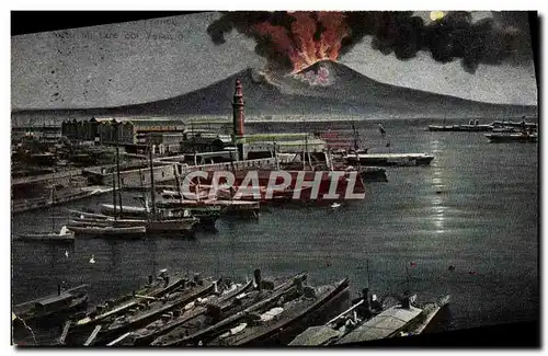 Cartes postales Volcan Napoli Bateaux