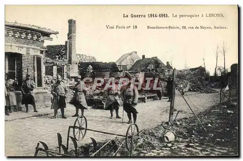 Cartes postales Militaria Coiffeur Le Perruquier a Lihons