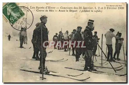 Cartes postales MorezSports d&#39hiver Ski Concours des 31 janvier 1 2 3 fevrier 1909 Course de skis Avant le de