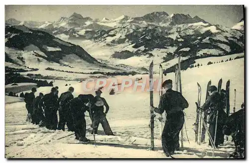 Cartes postales Sports d&#39hiver Ski Voici les compagnons de France