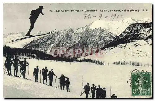Cartes postales Sports d&#39hiver Ski Dauphine le ski un saut Keller