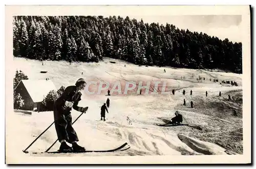 Moderne Karte Sports d&#39hiver Ski Hauteville Lompnes Les champs de ski de la ferme Guichard