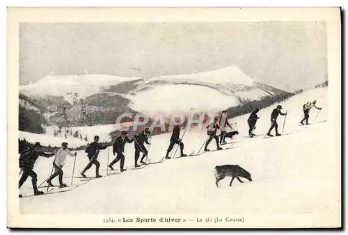 Ansichtskarte AK Sports d&#39hiver Ski La course Ski