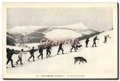 Cartes postales Sports d&#39hiver Ski La course Ski