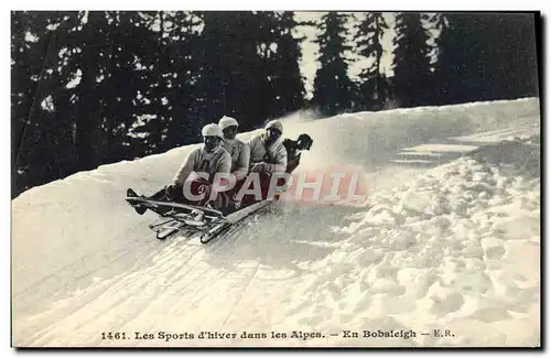 Ansichtskarte AK Sports d&#39hiver Ski En Bobsleigh