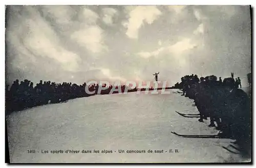 Cartes postales Sports d&#39hiver Ski Dans les Alpes Un concours de saut
