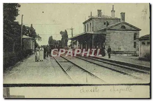 Ansichtskarte AK recto verso Charelle Gare Chapelle Moulay Idriss vue de la route de Volubilis Train Locomotive