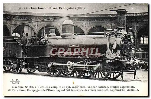 Cartes postales Train Locomotive Machine 560