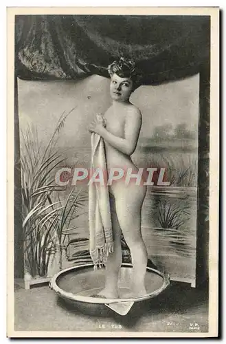 Cartes postales Nu erotique Femme le tub