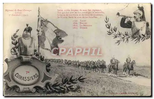 Cartes postales Militaria 7eme Cuirassiers
