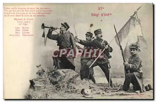 Cartes postales Militaria 97eme regiment d&#39infanterie
