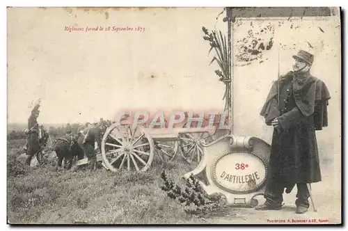 Cartes postales Militaria 38eme regiment d&#39artillerie