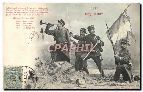 Cartes postales Militaria 111eme regiment d&#39infanterie