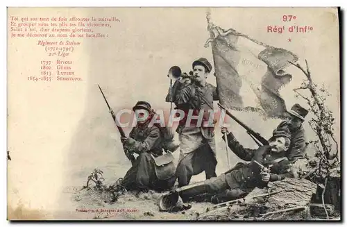 Cartes postales Militaria 97eme regiment d&#39infanterie
