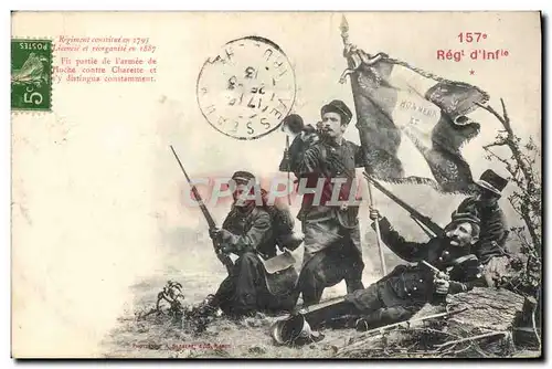 Cartes postales Militaria 157eme regiment d&#39infanterie