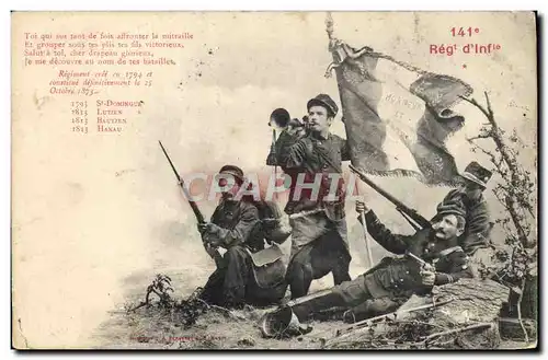 Cartes postales Militaria 141eme regiment d&#39infanterie