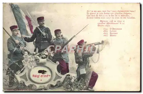 Cartes postales Militaria Regiment d&#39infanterie