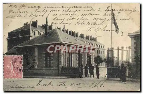 Cartes postales Militaria St Nazaire La caserne du 64eme regiment d&#39infanterie de ligne