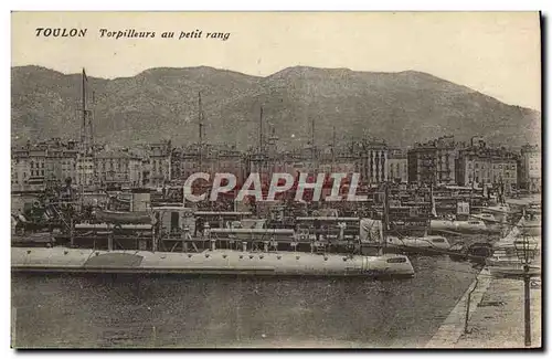 Ansichtskarte AK Bateau Guerre Toulon Torpilleurs au petit rang