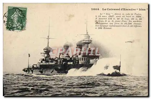 Cartes postales Bateau Guerre Cuirasse d'escadre Iena