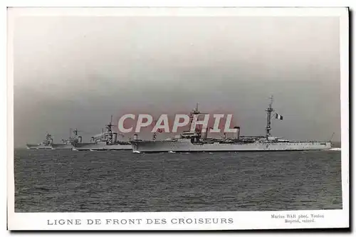 Cartes postales Bateau Guerre Ligne de front des croiseurs