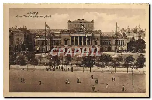 Cartes postales Leipzig Neues Theater Augustisplatz