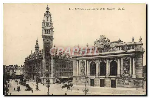 Cartes postales Lille La Bourse et le Theatre