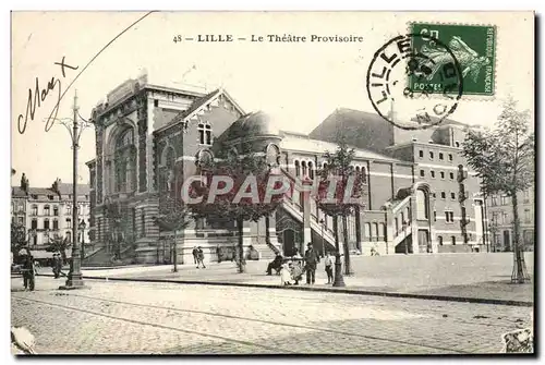Cartes postales Lille Le Theatre provisoire