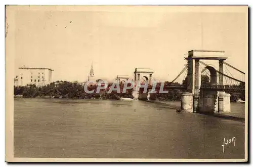 Ansichtskarte AK Tarascon Pont Supendu Sur le Rhone