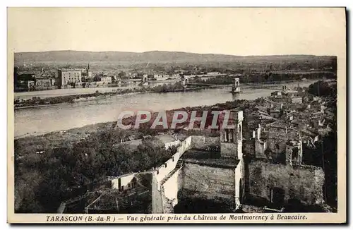 Ansichtskarte AK Tarascon Vue Generale Prise du Chateau de Montmorency a Beaucaire