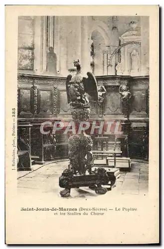 Cartes postales Saint Jouin de Marnes Le pupitre et les stalles du choeur