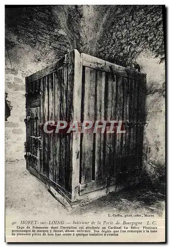 Cartes postales Moret Sur Loing Interieur de la Porte de Bourgogne cage de prisonnier