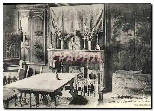 Cartes postales Cite De Carcassonne Logis de L'Inquisition Parloir