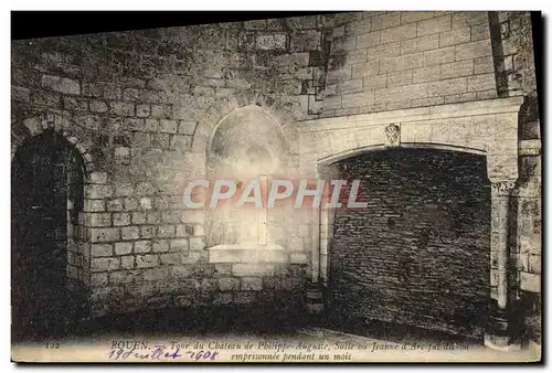 Cartes postales Rouen Tour du Chateau de Philippe Auguste Salle ou Jeanne d&#39Arc fut emprisonnee