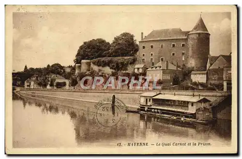 Ansichtskarte AK Mayenne Le Quai Carnot et la prison