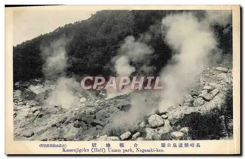 Ansichtskarte AK Volcan Kassenjigoku Unzen park Nagasaki ken Japon Nippon