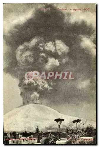 Cartes postales Volcan Eruzione del Vesuvio Aprile 1906