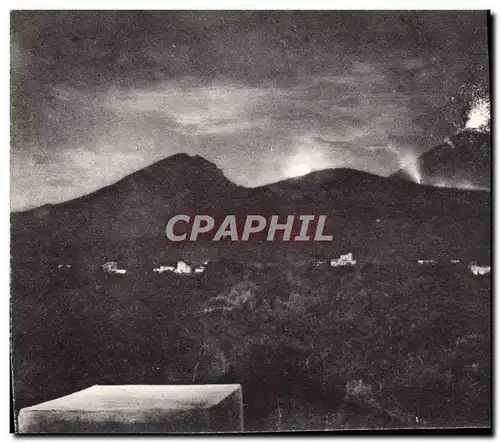 Ansichtskarte AK Volcan Il Vesuvio di notte 1905