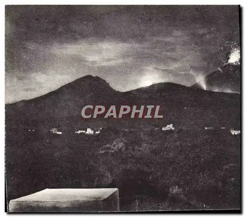 Cartes postales Volcan Il Vesuvio di notte 1905