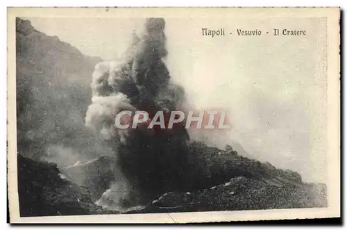 Ansichtskarte AK Volcan Napoli Vesuvio Il cratere