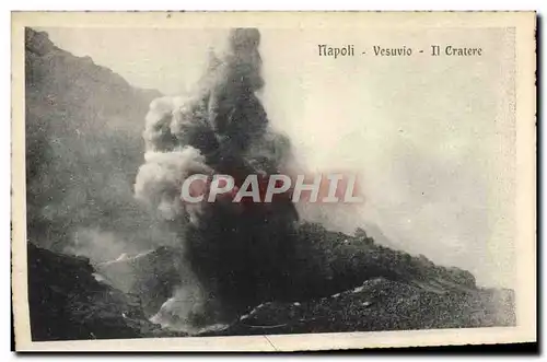 Cartes postales Volcan Napoli Vesuvio Il cratere
