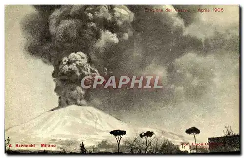 Ansichtskarte AK Volcan Eruzione del Vesuvio Aprile 1906