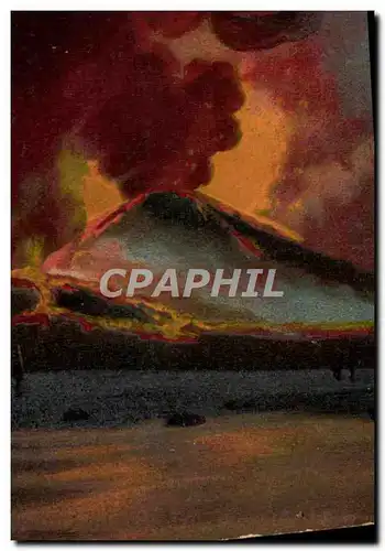 Ansichtskarte AK Volcan Vesuvio veduta da Napoli Eruzione 5 Aprile 1906