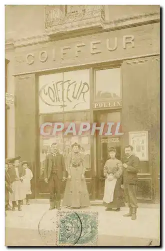 CARTE PHOTO Coiffeur Perruquier Pollin