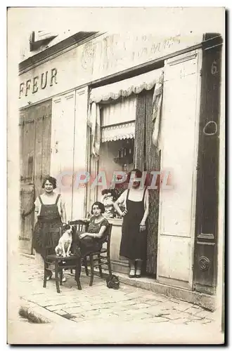 CARTE PHOTO Coiffeur Perruquier Chien