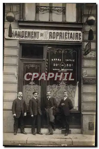 CARTE PHOTO Coiffeur Perruquier Barbe