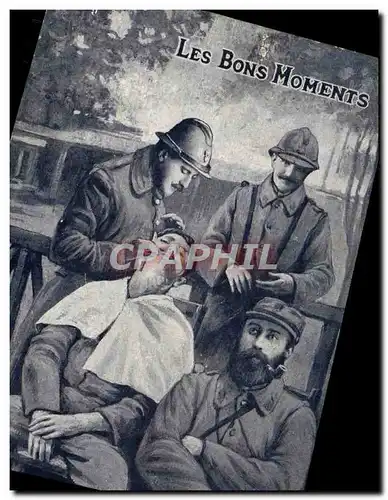 Cartes postales Militaria Coiffeur Perruquier Les bons moments Le barbier du front