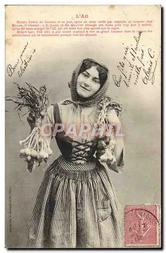 Cartes postales Femme L&#39ail Folklore